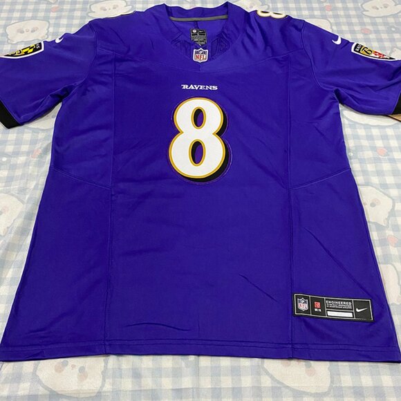 men's baltimore ravens lamar jackson nike purple game jersey